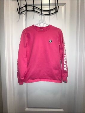AAPE by A Bathing Ape long-sleeve pink T-shirt